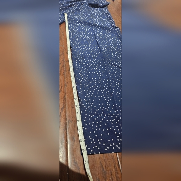 D&M Collection Ruched  Polka Dot  Wide Legged  Boho Loose Jumpsuit Woman's Lg - Picture 5 of 10